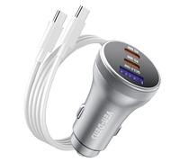 90W USB C Car Charger, for Honor 400 Pro 200 90 90 Lite Smart 70 70 Lite 50 X7c X6b X8a X7a X6a X7b X6 X7 X8 Magic7 Magic6 Magic4 Pro Fast Car Charger Cigarette Lighter Phone Adapter with Cable