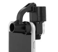 90X Microscope Magnifier with Clip, Mini Illuminated Magnifying Glass with LED/UV Light for Universal Mobile Phones, Jewelry Loupe for Diamond, Stone, Coin, Currency Detection