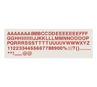 90x Red 1 Inch Stick on Self Adhesive Vinyl Letters & Numbers. Plastic Sticky Lettering.