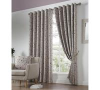 (90x108") Luxury Living Blossom Bud Thermally Efficient Blackout Unlined Eyelet Curtain Pair