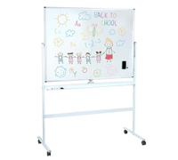 90x120cm Mobile Whiteboard, Double Sided Rolling Whiteboard, Folded Magnetic White Board, Large Reversible Dry Erase Board, Wall Planner Dry Erase [Object Object] [Object Object]
