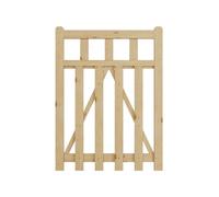 90x120cm Natural Spruce Wood Garden Flat Top Picket Gate with T-Hinges & Bolt Lock The hot sale Natural One Size