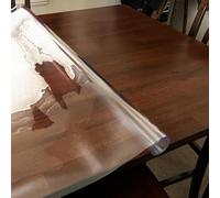 90x199 cm / 36x78 inchs Glass PVC Plastic Table Pads, Transparent 2 (mm) Thickness, Desk Topper, Vinal Table Protector Cover Mat, Table Surface Protector, Dining Table Protector Desk Mat