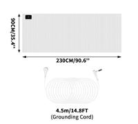 (90X230CM White, UK) Earthing Bed Sheet Anti-static Grounding Sheet Conductive 95% Cotton and 5% Soft Silver Fiber Flat Sheets Sleep Bed Mat