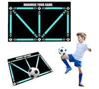 90x60cm Football Training Mat, Footstep Training Equipment Anti-Skid Carpet for Ball Control Practice Soccer Sports Improve Skills for Boys Coach Kids Adults(Training Mat) (B)