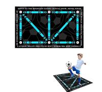 90x60cm Football Training Mat, Non-Slip Shock Football Mastery Mat Sports Soccer Sports Mat Improve Football Skills for Kids Adults Heart Cylinder (D)