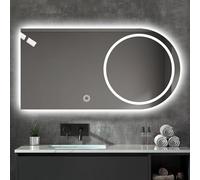 90x60cm LED Arch Bathroom Mirror with 3 Color Dimming Defogging IP44 Waterproof HD Explosionproof Wall MirrorStylish & Functional for Modern Bathrooms