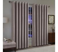 (90x90inch, Mocha) 100% Blackout Linen Curtains 185GSM Triple Layer Technology