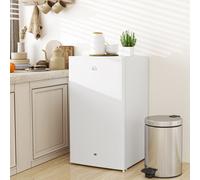 HOMCOM 91L Freestanding Under Counter Fridge with Lock White