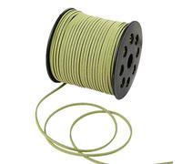 91 Meters Faux Suede Lace String Soft Beading Cord Thread Velvet Ribbons for Bracelet Necklace Bohe Headress Jewelry Making Dream Catchers Gift Wrapping Supplies(Olive)