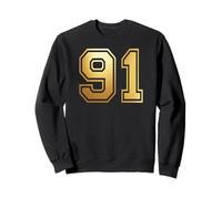 91 Number Ninety-One Team Sports Graphic Varsity Matching Sweatshirt