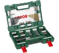 91 Pcs Bosch V-Line Titanium Drill & Screwdriver Bit Set Green Case (2607017195)