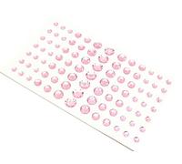 91 Pieces Self-Adhesive Rhinestone Sticker Gem Rhinestone Embellishment Stickers Sheet Fits for Crafts Face Body Eyes Nails Makeup Festival Carnival 5mm/8mm/10mm/12mm 4 Sizes (Pink)