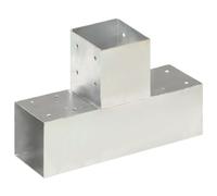 (91 x 91 mm/ 1 pcs, t shape) vidaXL 1/4x Post Connectors Galvanised Metal Wood Multi Shapes Multi Sizes