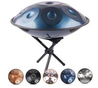 910 12 Notes Handpan Drum 432Hz440Hz Percussion Drum Instruments For Beginners And Professional Players 22 Inch Hand Pan With Tripod Drumsticks And Bag Size 432Hz Color BLUE