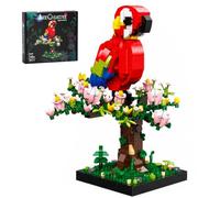 910-Piece Parrot Micro Mini Building Blocks Bird Model Kit, Colourful Small Particle Brick Animal Figurine Construction Set For Teens Adults, Collectible Perched Bird Desk Ornament (Multicolour)