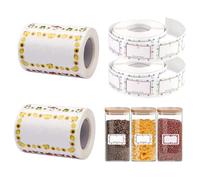 910PCS Jam Labels for Jars,Jam Jar LabelsEasy Peel Off,Label Stickers Freezer with Easy Write Surface for Kitchen Food Bottle Preserves Containers