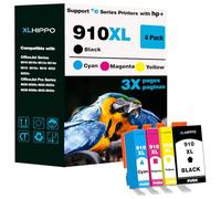910XL Ink Cartridges for HP Printers 8015e 8025e 8010 8020 Series Replacement for HP Ink 910 XL Work with Office Jet 8022e OfficeJet Pro 8028e 8035e 8010e 8025 8035 8028 (Black and Color 4 Pack)