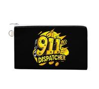 911 Dispatcher Coin Purse Fashion Canvas Pouch Portable Wallet Makeup Bag for Men Women