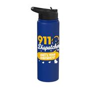911 Dispatcher Dispatching Dispatch Emergency Responder Stainless Steel Insulated Water Bottle