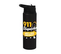 911 Dispatcher Dispatching Dispatch Emergency Responder Stainless Steel Insulated Water Bottle