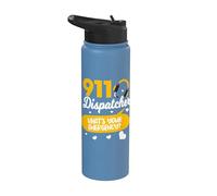 911 Dispatcher Dispatching Dispatch Emergency Responder Stainless Steel Insulated Water Bottle