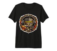 911 Dispatcher First Responder Thin Yellow Line Flag Fall Premium T-Shirt