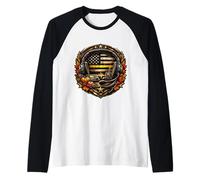 911 Dispatcher First Responder Thin Yellow Line Flag Fall Raglan Baseball Tee