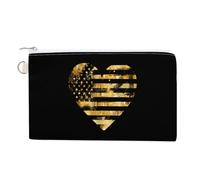 911 Dispatcher Heart Thin Gold Line Coin Purse Fashion Canvas Pouch Portable Wallet Makeup Bag for Men Women