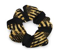 911 Dispatcher Heart Thin Gold Line Hair Ties Elastic Hair Bands Cute Ponytail Holders for Thick Or Thin Hair