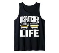 911 Dispatcher Life Thin Gold Line First Responders Tank Top