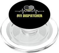 911 Dispatcher Thin Yellow Line Dispatch US American Flag PopSockets PopGrip for MagSafe
