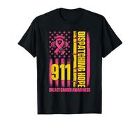 911 Dispatching Hope - Breast Cancer Awareness Dispatcher T-Shirt