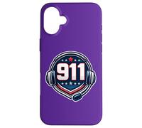 911 Emergency Dispatcher First Responder Headset Head Set Case for iPhone 16 Plus