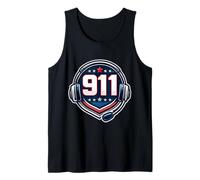 911 Emergency Dispatcher First Responder Headset Head Set Tank Top