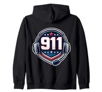 911 Emergency Dispatcher First Responder Headset Head Set Zip Hoodie