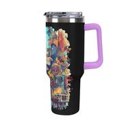911 Remember U.S. Travel Mug with Handle & Straw 40oz Stainless Steel Water Bottle Double Wall Tumbler