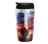 911 Tragedy Picture Coffee Tumbler Travel Mug Insulated Cute Tea Cup with Lid Reusable Cafe for Hot/Ice Drinks 250ml
