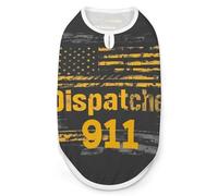 911 U.S. Flag Dispatcher Print Pet Clothes T Shirt Pets Clothing Vests Tee Tops Dogs Costume Coat For Dog Cat XL