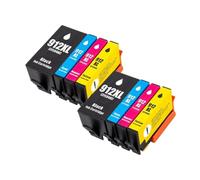 912XL Ink Cartridge, Compatible with HP, 8020 8022 8023 | OfficeJet 8010 8012 8013 8014 8015 8017 8018 8024 8025 8026 8028 8035, Black Cyan Magenta Yellow(2SET)