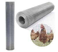 915MMx30M Garden Rodent Deterrent Galvanised Welded Wire Mesh Fencing Roll, Chicken Wire Net Rabbit Animal Enclosure, 25mm Mesh Hole Square Wire Netting for Outdoor Vegetable Fruit Plants Protection