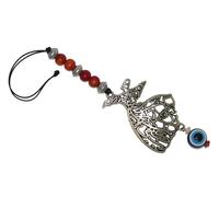 919 - Whirling Dervish & Lucky Evil Eye Hand Rear View Mirror Car Charm - Protection & Good Luck