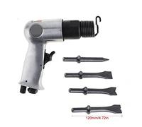 9190 190mm Professional Pneumatic Hammer Handheld Pistol Air Shovels Small Gas Chisels Rust Remover Cutting Pneumat Tools(9150 with 4 Shovels)