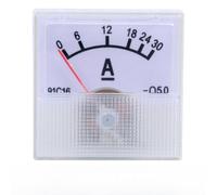 91C16 Analog DC Ammeter Panel Meter - Mechanical Pointer Current Gauge for Industrial Control - 10A to 50A Range(30A)