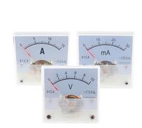 91C4 Ammeter DC Analog 1A 2A 3A 5A 10A 20A 30A 50A 100A 200A 300A 500A Panel Mechanical Pointer Type Amper Meter Current Meter(91C4- A,75)