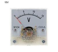 91C4 For Voltmeter Analog Panel Voltage Meter Mechanical Pointer Type 3/5/10/15/20/30/50/100/150/250V 10 Styles Digital Mechanical Ammeter Current Meter Detector Tester Protector Battery