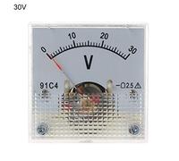91C4 For Voltmeter Analog Panel Voltage Meter Mechanical Pointer Type 3/5/10/15/20/30/50/100/150/250V 10 Styles Digital Mechanical Ammeter Current Meter Detector Tester Protector Battery