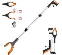 91cm (36") Heavy Duty Litter Picker & Reaching Aid for Adults, Mobility Grabber for Elderly & Disabled, Long Handled Reacher Tool for Trash Picking, Recycling & Outdoor Use (Blue)