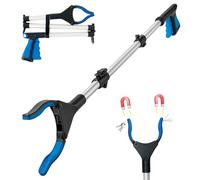 91cm/36” Litter Picker Grabber Stick with Magnetic Head, Ergonomic Handle & 360° Rotation, Folding Design for Easy Storage - Grabbers for Disabled & Adults (48 Inch)