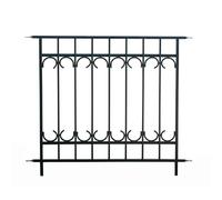 91cm Park Lane Fence Section Black Galvanised Steel Panacea Fence System